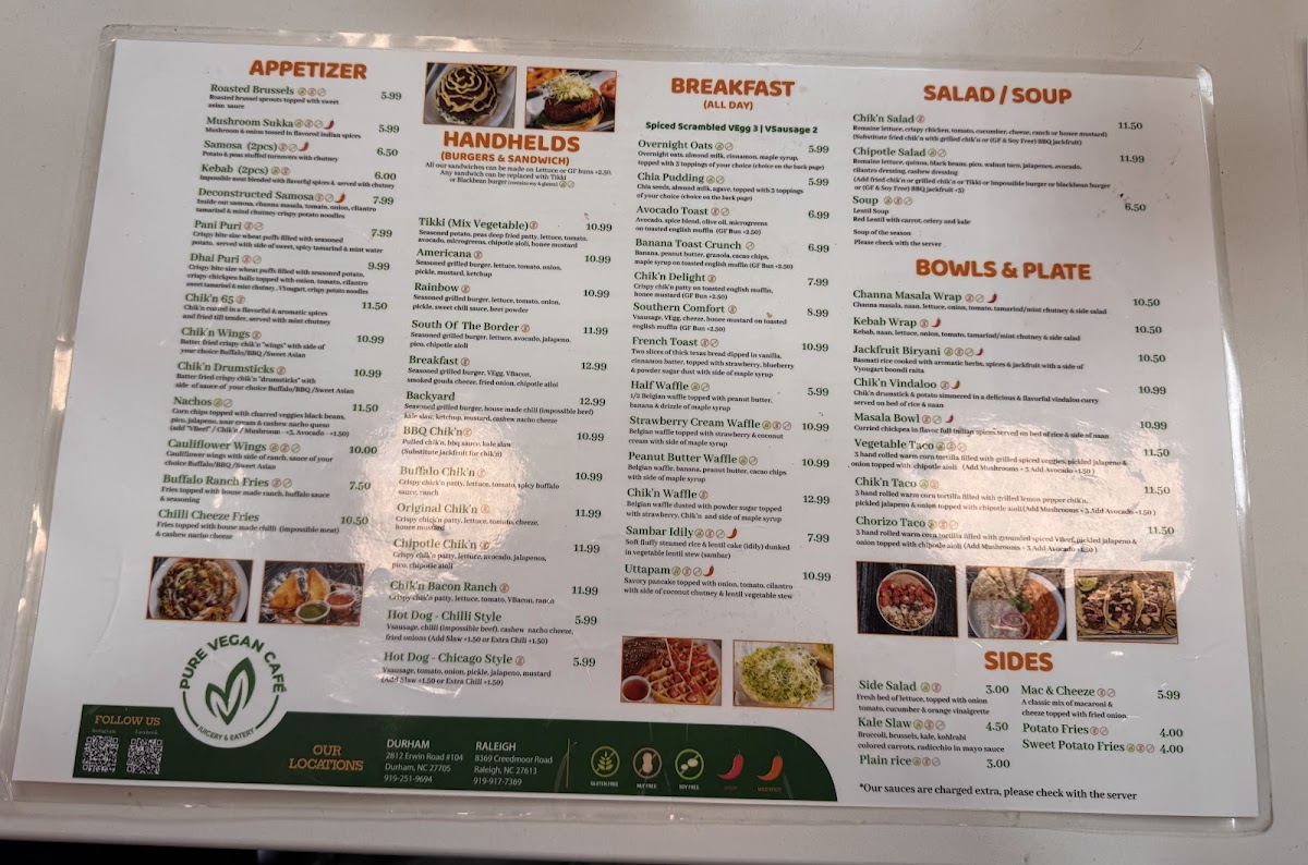 Pure Vegan Cafe Menu - Image 2